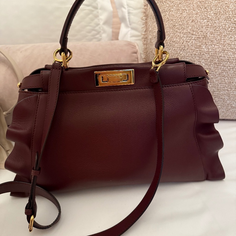 Fendi Vitello waves bi-color peekaboo medium